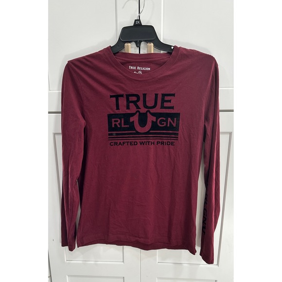 True Religion Crafted with Pride Long Sleeve Graphic Tee Mens Large - Picture 1 of 5